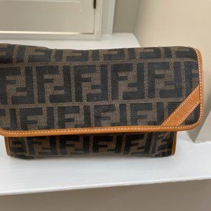 BROWN ZUCCA POUCH/ COSMETIC BAG